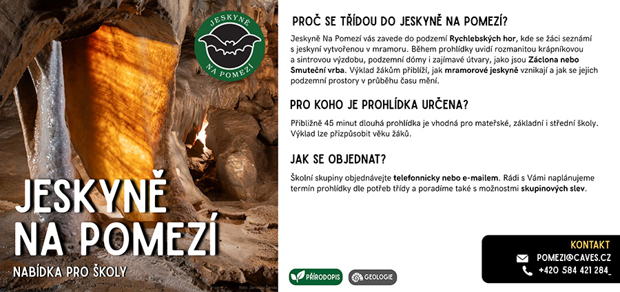 Jeskyně Na Pomezí – pro školy